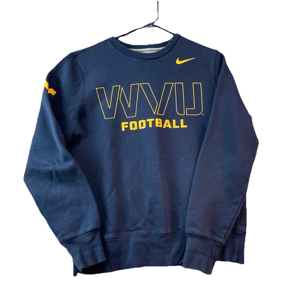 Nike West Virginia Mountaineers Mens Medium Blue‎ Sweatshirt Football
